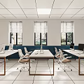 modern classroom 3d model