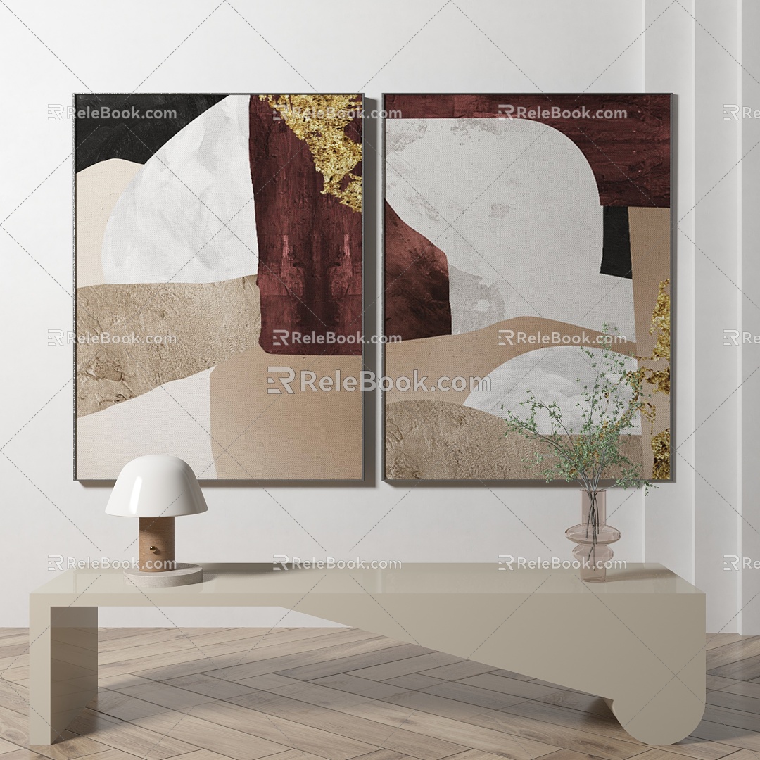 Modern Decorative Painting Abstract Decorative Painting 3d model