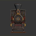 vintage train steam train train carriage locomotive head steam car carriage train vehicle 3d model