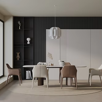 Modern dining table 3d model