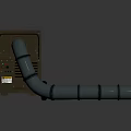 Portable Industrial Dehumidifier Machine With Long Flexible Hose Control Panel And Wheels