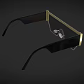Luxury Jewelry Inspired Sunglasses With Metallic Frame And Transparent Lenses