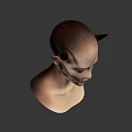 Mythical Fantasy Game And Movie Character With Horns Scaly Skin And Yellow Eyes