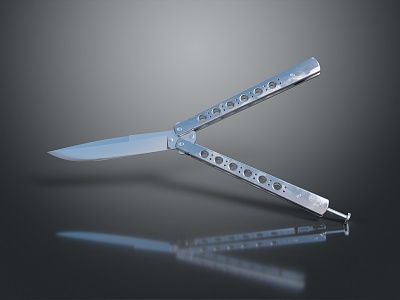 Butterfly Knife Butterfly Dagger Sword Knife Bayonet Pickknife Magic Dagger Magic Knife 3d model