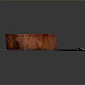 Natural Wooden Stump Displaying Tree Ring Texture On Stone Slab Surface