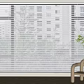White Window Blinds in Modern Living Room with Wooden Floor White Chair and Green Plant