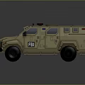FBI Tactical Tank in Khaki Color Featuring Modern Design and Enforcement Equipment