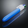 Sleek Blue White And Green Pen Design With Shiny Body And Modern Cap