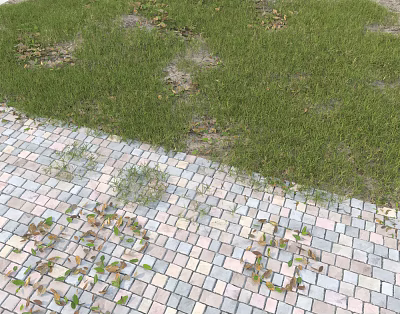 Modern Lawn 3d model Modern Lawn 3d model