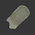 Ancient Stone Pillow Artifact With Grayish Green Surface And Two Supporting Legs 3d model