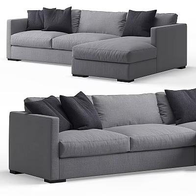 Modern corner sofa multiplayer sofa 3d model