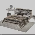 Cozy Modern Kids Bed With Padded Headboard Soft Bedding And Wooden Frame