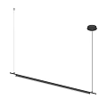 Modern Long Linear Pendant Lights With Black Metal Frame And LED Illumination