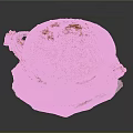 Hamburger With Sesame Seed Bun Fried Chicken Ham And Cheese On White Paper Dark Background