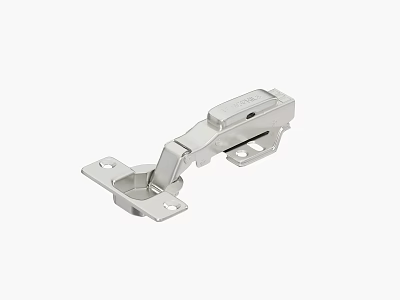 Stainless Steel Cabinet Hinge With Mounting Plates For Furniture Hardware 3d model