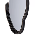 Elegant Black Framed Irregular Curved Mirror For Modern Interior Decor 3d model