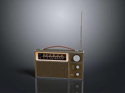 Vintage Style Radio With Classic Design And Analog Tuning Dial 3d model