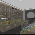 Modern Specialty Store With Neatly Arranged Shelves And Transparent Display Cabinets For Various Products