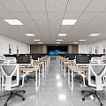 Modern Conference Room Interior With Large Screen Multiple Computers And Ergonomic Meeting Chairs