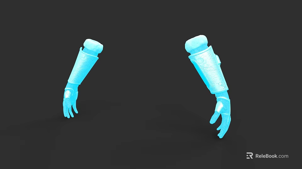 Blue Arm Sleeves 3D Model Design For Fashion Clothing Accessories 3d model 