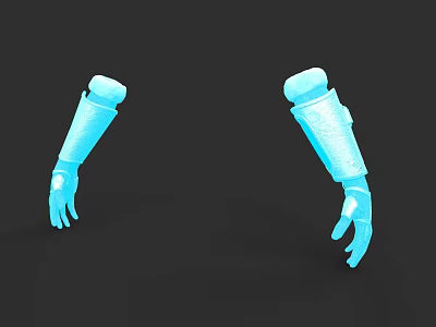 Blue Arm Sleeves 3D Model Design For Fashion Clothing Accessories 3d model