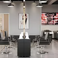 Modern Hair Salon Interior Design With Stylish Chairs Mirrors And Styling Stations