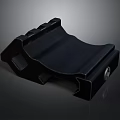 Black Metal Bracket With Curved Design And Screw Fastening Mounting Fixture