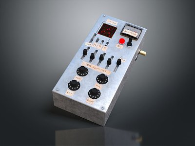 Modern Synthesizer Portable Synthesizer Mixer Reverberator 3d model