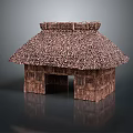 Traditional Thatched Roof Cottage With Rustic Wooden Structure And Small Exterior Design
