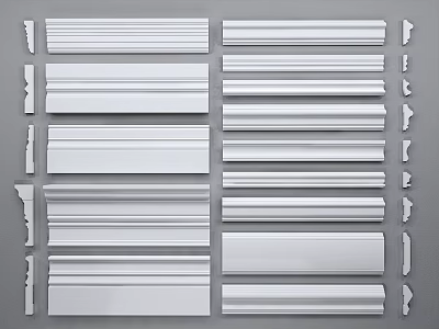 Different Decorative Gypsum Molding Styles for Home Interior Design 3d model