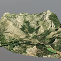 Scenic Mountain Landscape With Rolling Peaks Rocky Surfaces And Green Vegetation