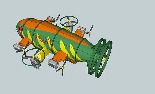 Modern Submarine 3d model