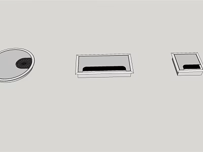 Different Shaped Containers With Lids Including Circular And Rectangular Storage Boxes 3d model