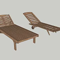 Wooden Lounge Chair With Folding Backrest And Armrest Structure Design