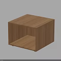 Modern Cube Shaped Wooden Coffee Table With Open Storage And Light Wood Finish
