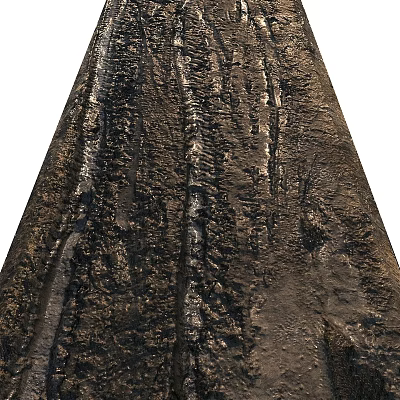 Natural Rustic Garden Ornament With Tree Bark Texture For Outdoor Decorative Use 3d model