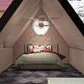Cozy Guesthouse on Grassland Under Purple Starry Sky With Lit Windows And Porch Seating