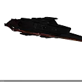 Red Interstellar Spaceship With Futuristic Sci Fi Design For Cosmic Exploration