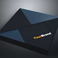 YourBrand Sleek Packaging Box With Geometric Design In Black And Blue