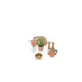 Vintage Copper Cookware Collection With Wooden Grinders Rosemary Planter And Silver Pans