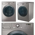 LG Pulsator Washing Machines Featuring Modern Stainless Steel Design And Smart Inverter Control Panel