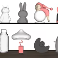 Cartoon Table Lamp Combination Table Lamp Children's Room Table Lamp Children's Table Lamp Combination 3d model