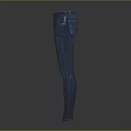 Blue Denim Jeans Slim Fit Classic Design With Pockets And Zipper