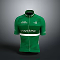 Green Sports Cycling Jersey Apparel with Westpac BANK Logo and White Stripe Design