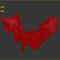 Red Origami Fox Animated Game Character With Vibrant Pink Hues And Detailed Folds Design