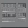 Various Black And White Fence Designs With Horizontal Rails And Modern Sleek Decorative Styles