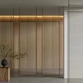 New Chinese-style partition metal mesh partition 3d model