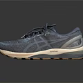 Blue And Beige Running Shoes With Breathable Mesh Upper Rubber Sole And Lace Up Design