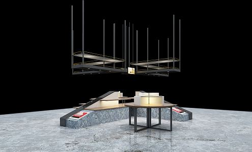 Modern display table imported supermarket life home 3d model