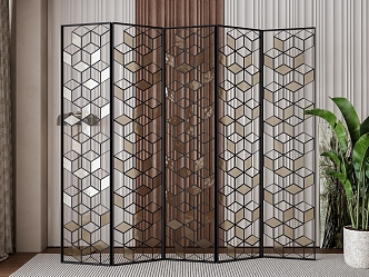 Screen partition 3d model